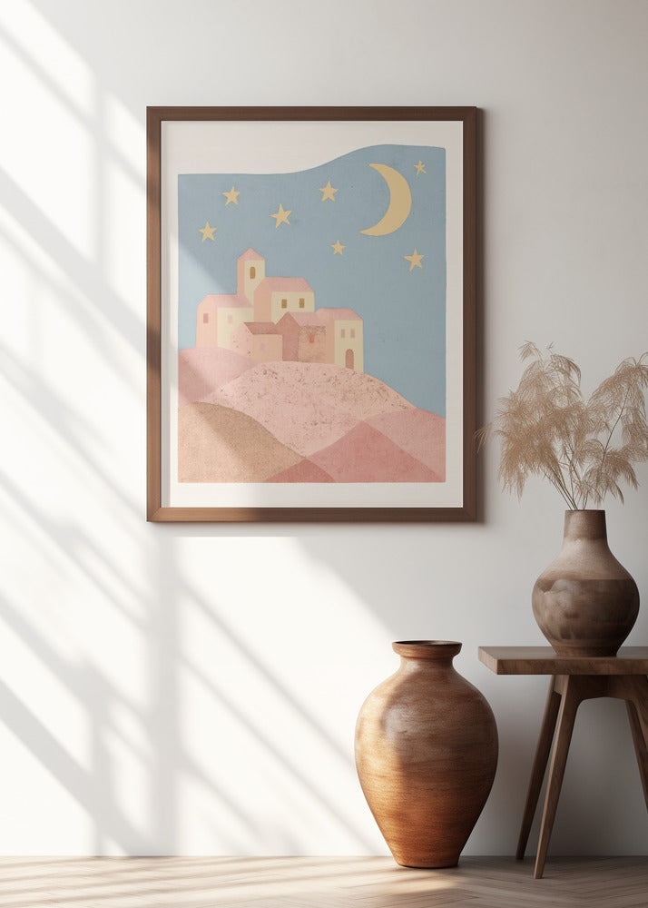 Moonlit Village Dreams