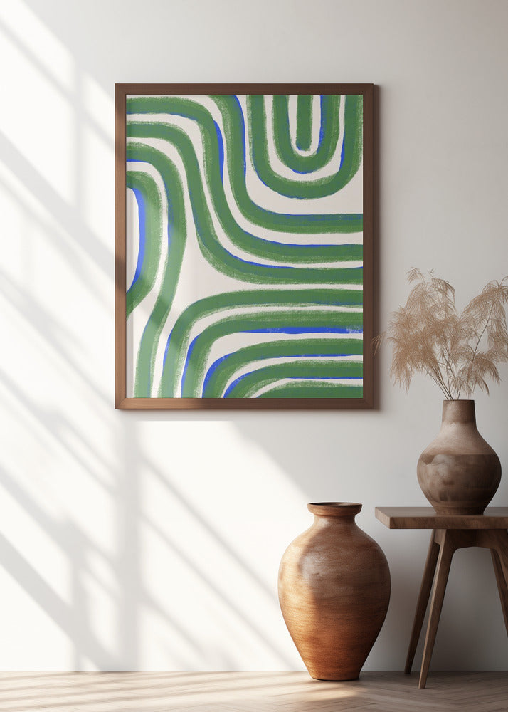 Green Abstract Lines