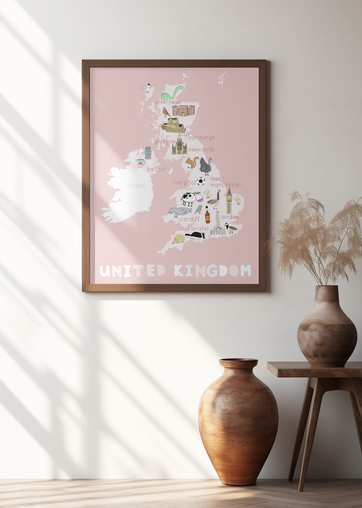 Illustrated Map of the United Kingdom by Carla Daly