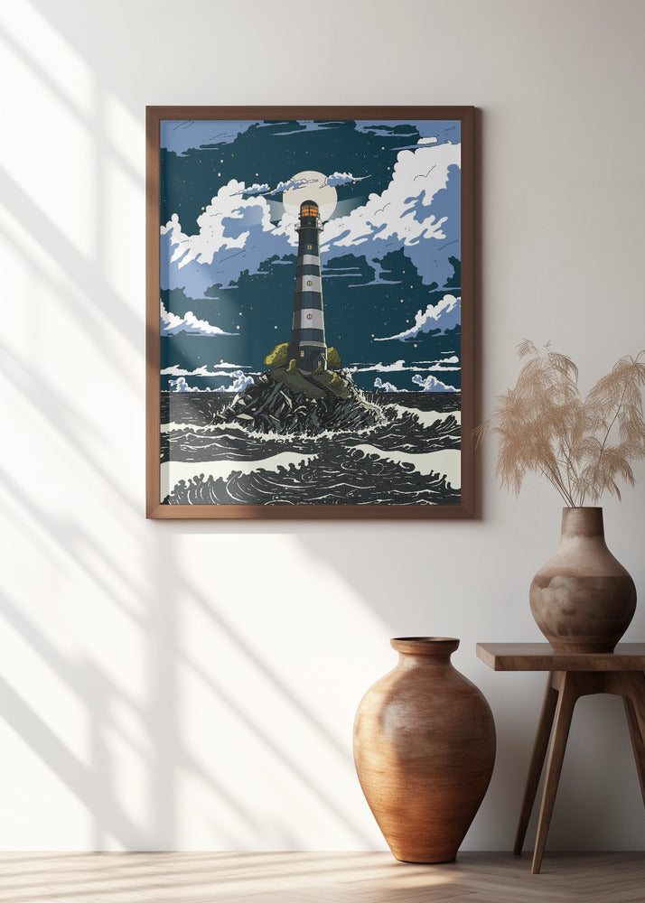 Lighthouse At Night