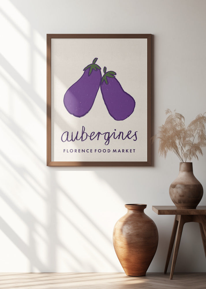 Aubergines Florence Food Market Italy
