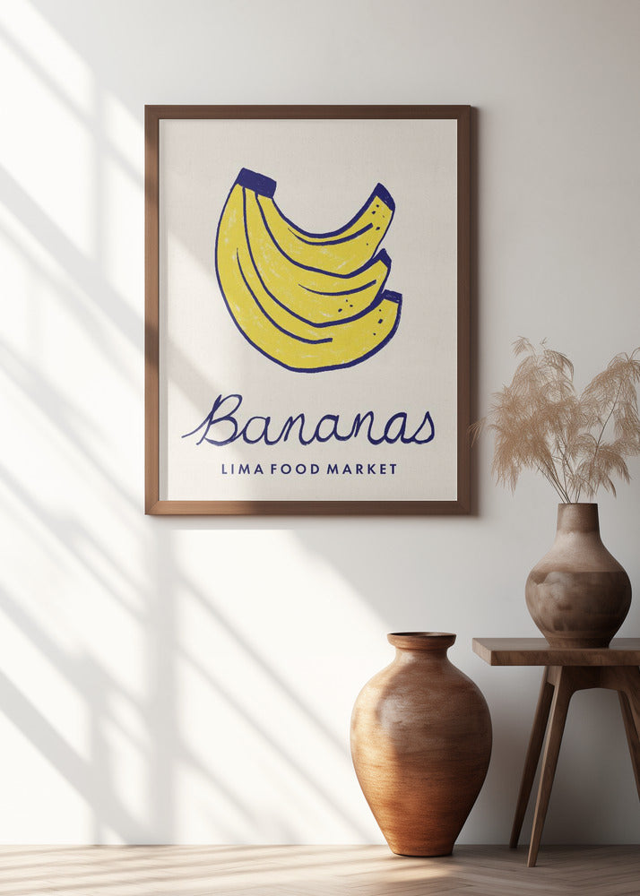 Bananas Lima Food Market Peru