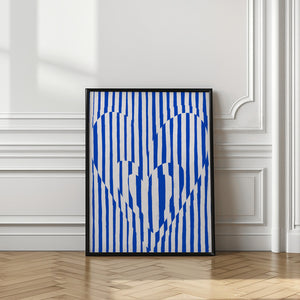 Art Prints of Hearts (Blue Version)