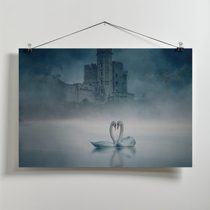 Canvas Art Print Windsor Castle and Swan