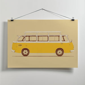Art Prints of Yellow Van
