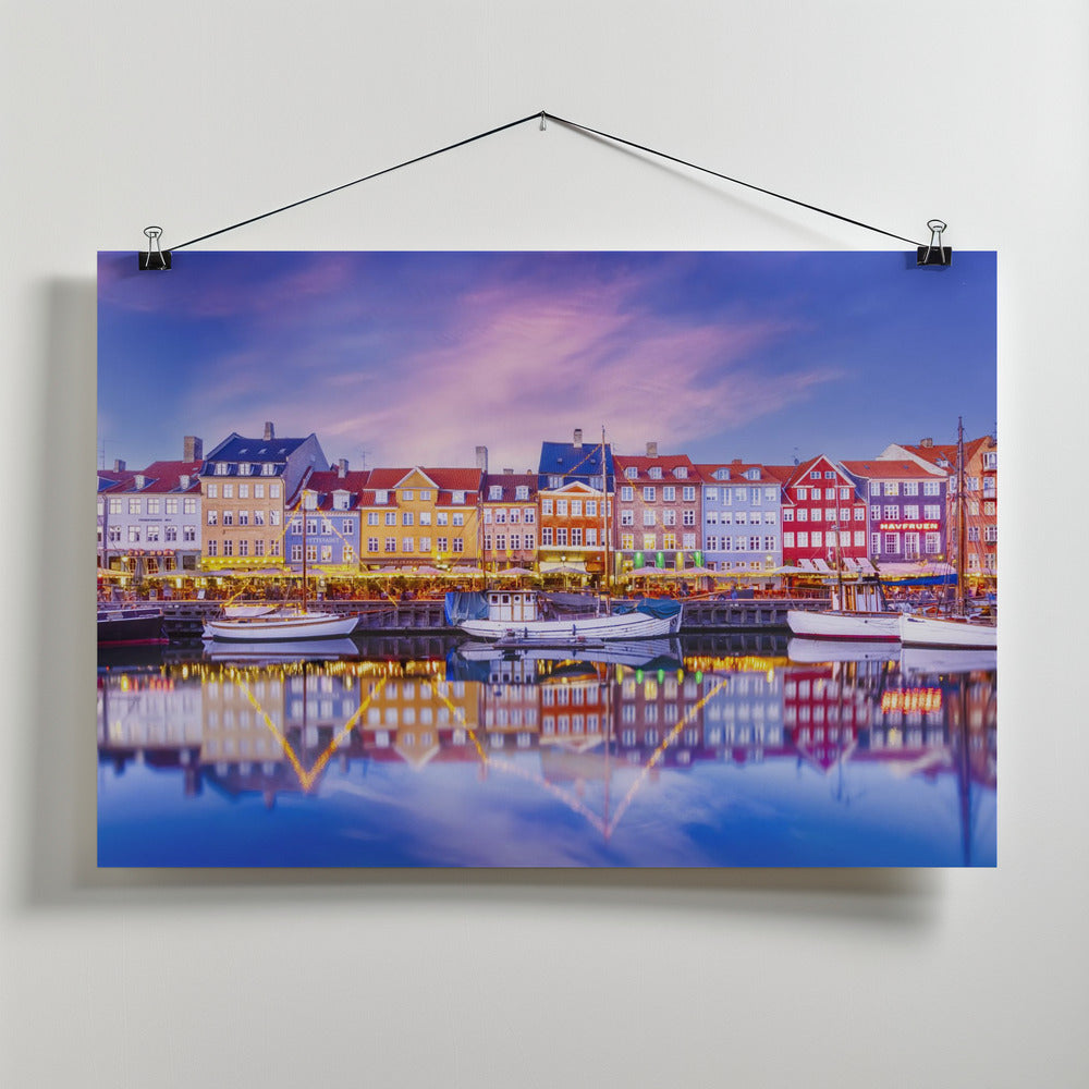 Art Prints of COPENHAGEN Nyhavn Idyllic Evening Impression