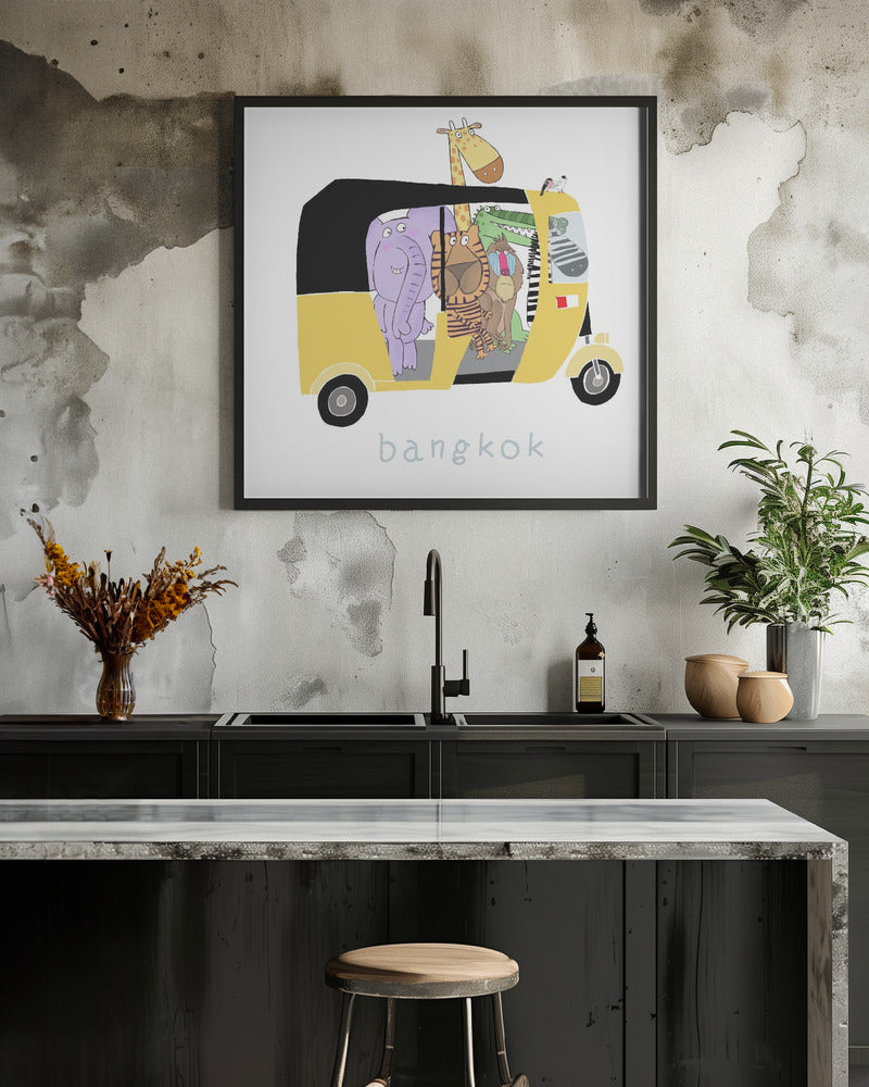 Jungle Animals Take a Ride in a Bangkok Tuk Tuk by Carla Daly