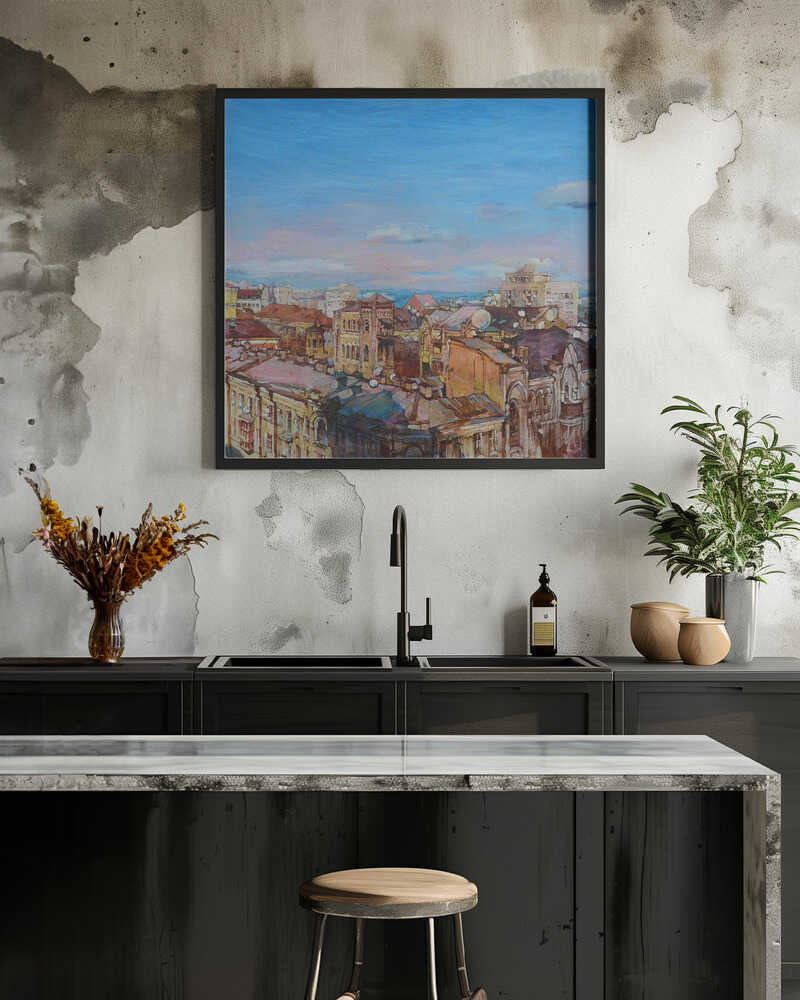 Cityscape with roofs