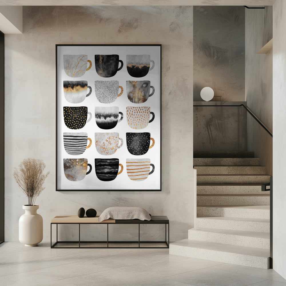 Art Prints of Pretty Coffee Cups