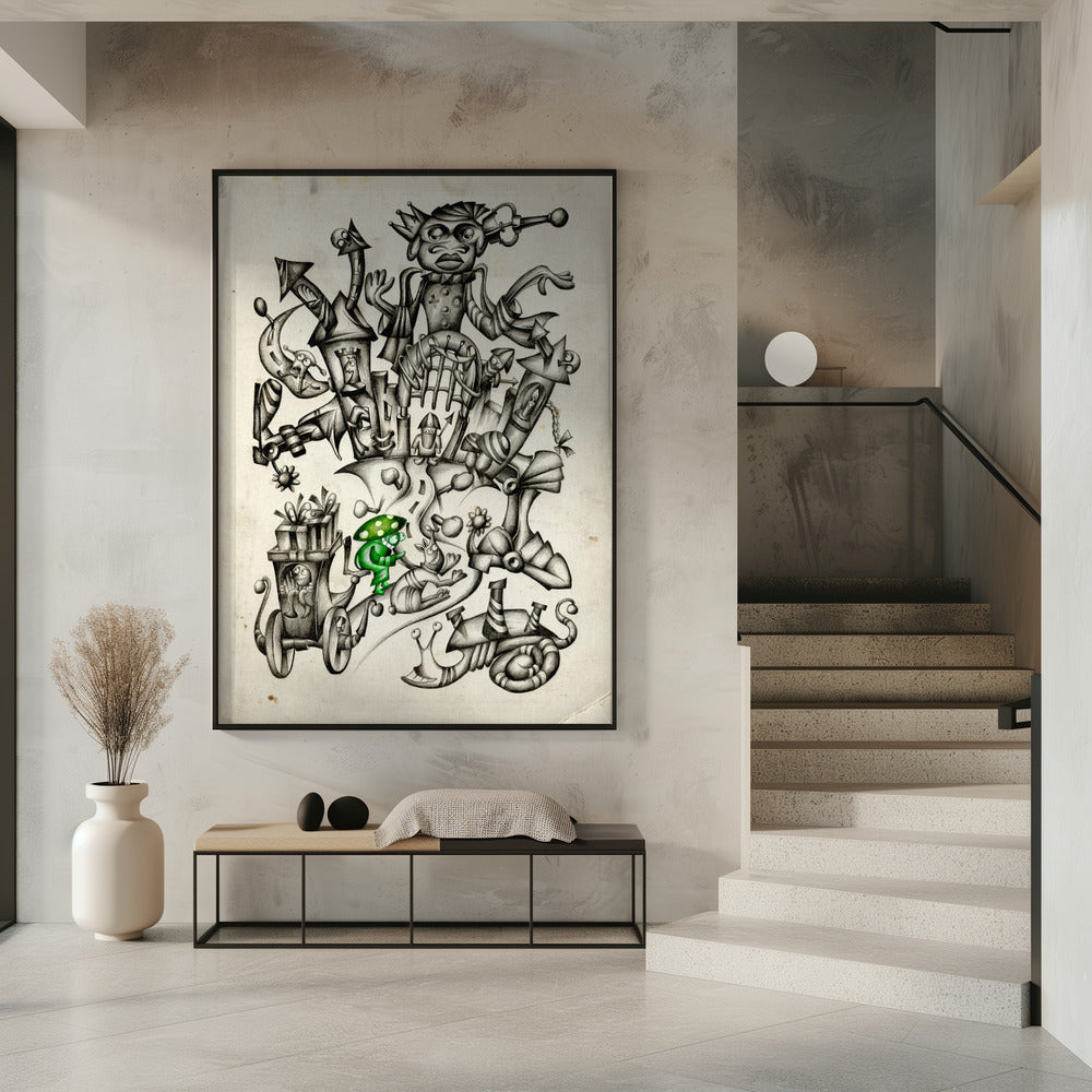 Art Prints of A gray mushroom cabbie No. 2