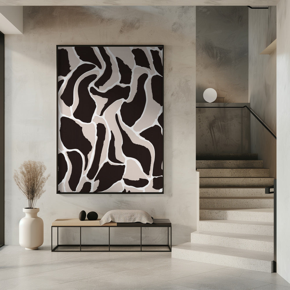 Art Prints of Beige And Brow Animal Pattern