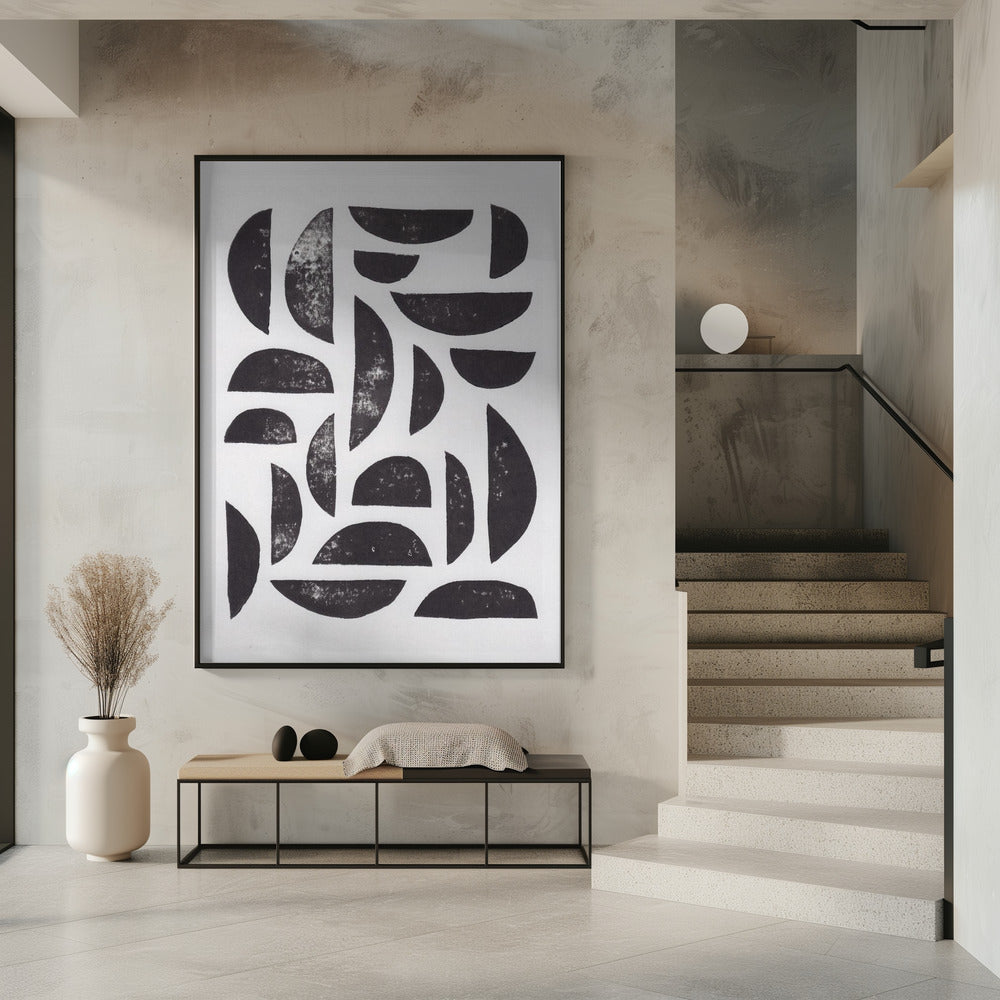 Art Prints of Linocut Abstract #7