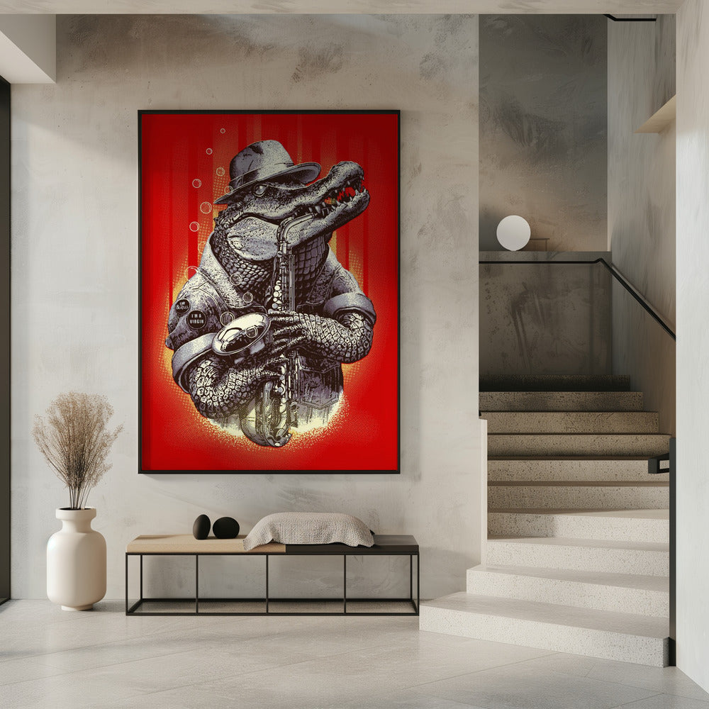 Canvas Art Print croc rocks