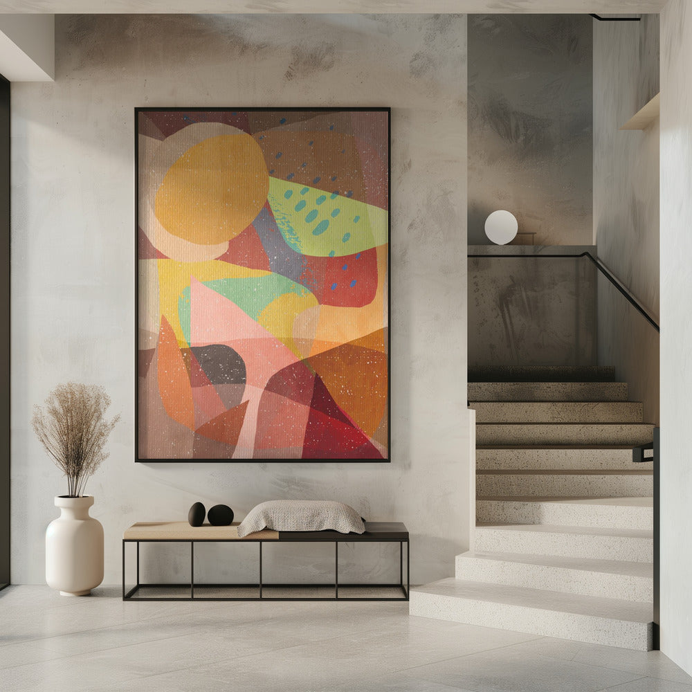 Art Prints of Pastel Shapes & Watermelon