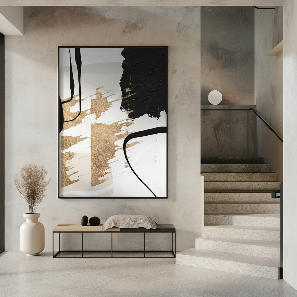 Art Prints of Abstract Black and Gold-6