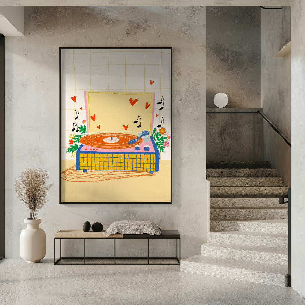 Art Prints of Vinyl love