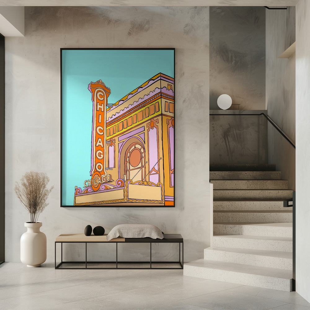 Art Prints of Chicago Building (Pastel)
