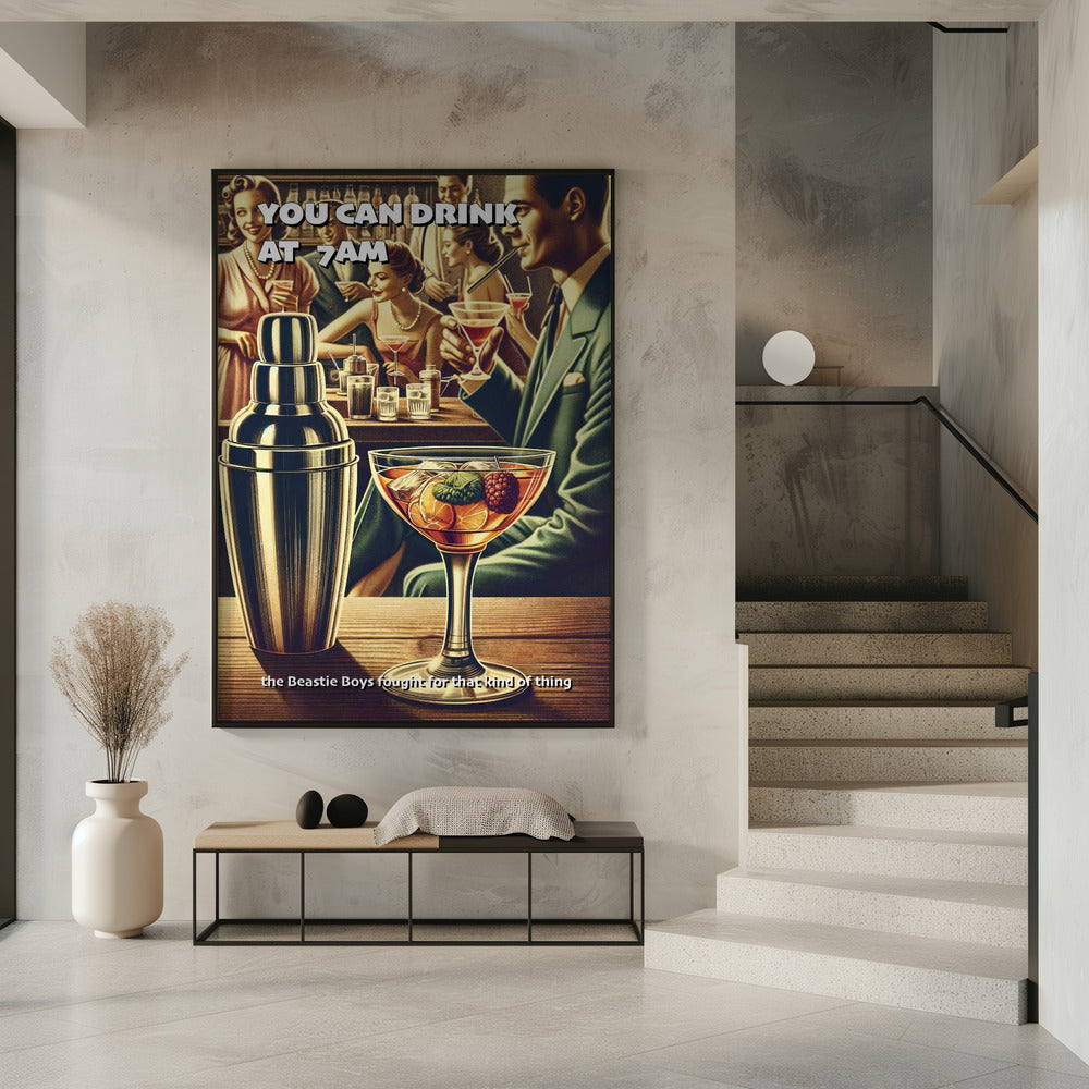 Art Prints of You can drink at 7am