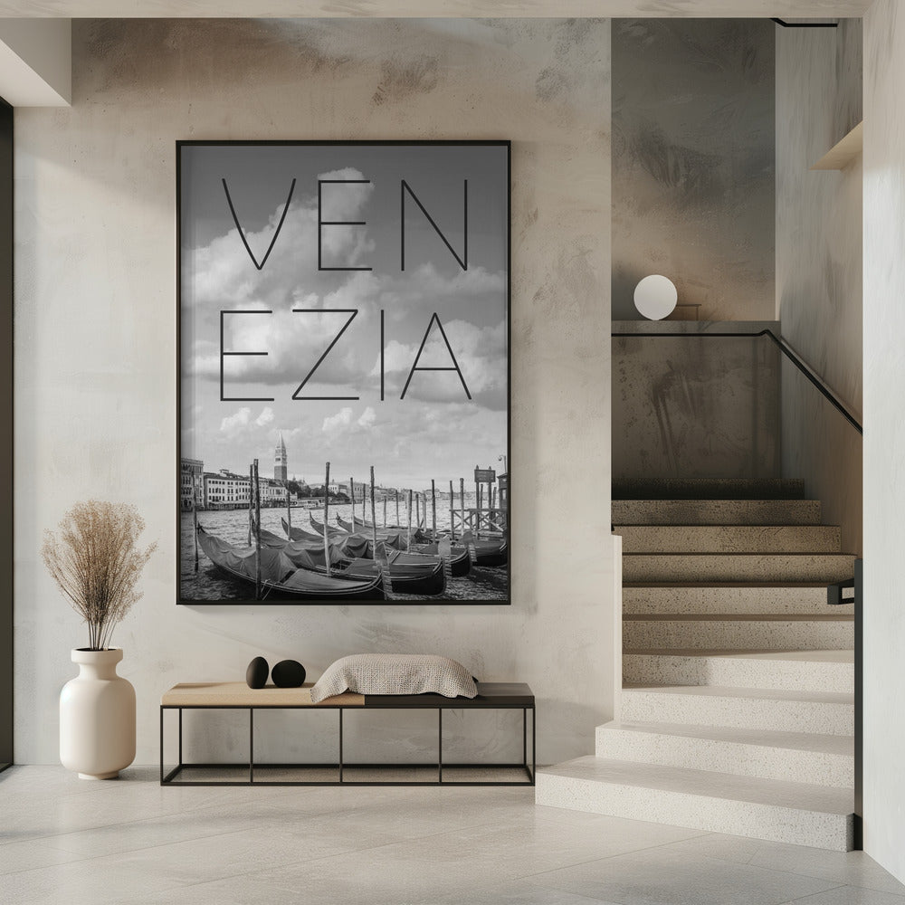 Art Prints of VENICE Grand Canal and St Mark's Campanile | Text & Skyline