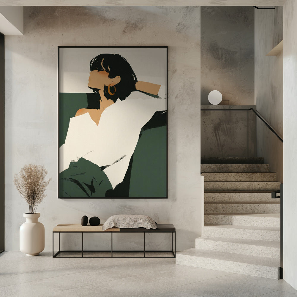 Art Prints of Relaxing woman