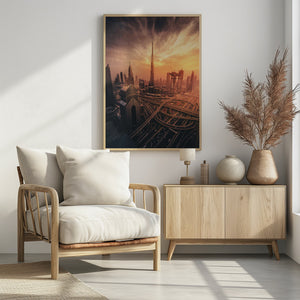 Art Prints of Dubai's Fiery sunset