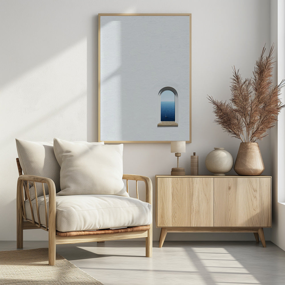 Art Prints of Ocean view white