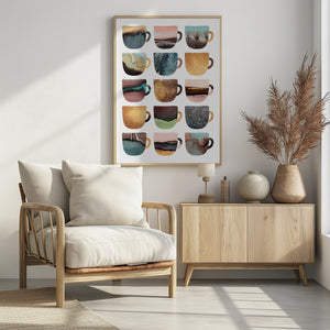 Art Prints of Earthy Coffee Cups