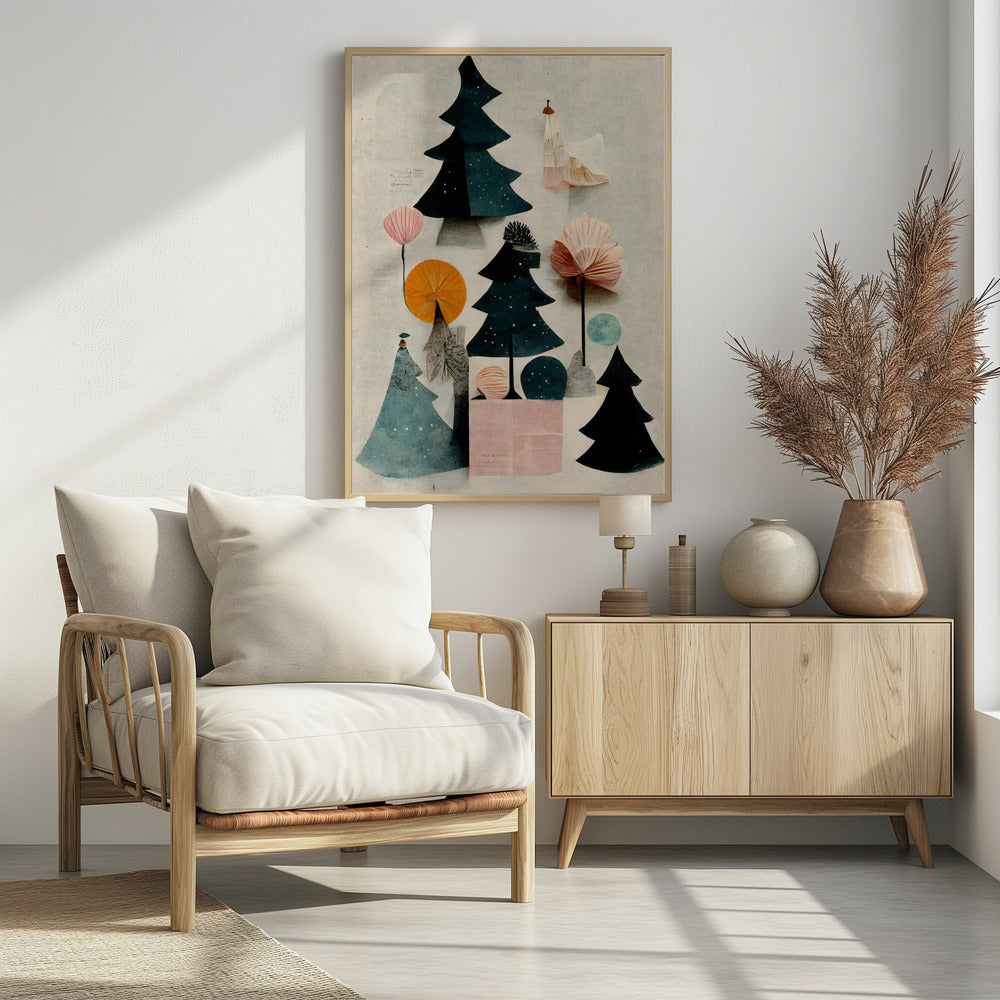 Cute Pine Tree Composition