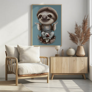 Canvas Art Print SLOTH DON'T CARE