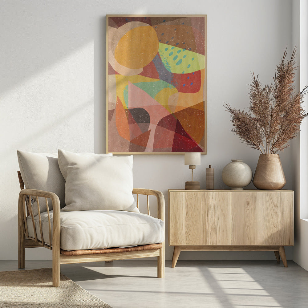 Art Prints of Pastel Shapes & Watermelon