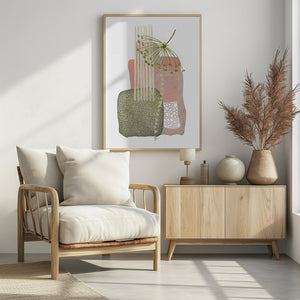 Art Prints of Delicate Pink and Green-3