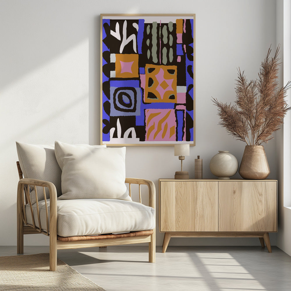 Art Prints of Purple Peru Pattern