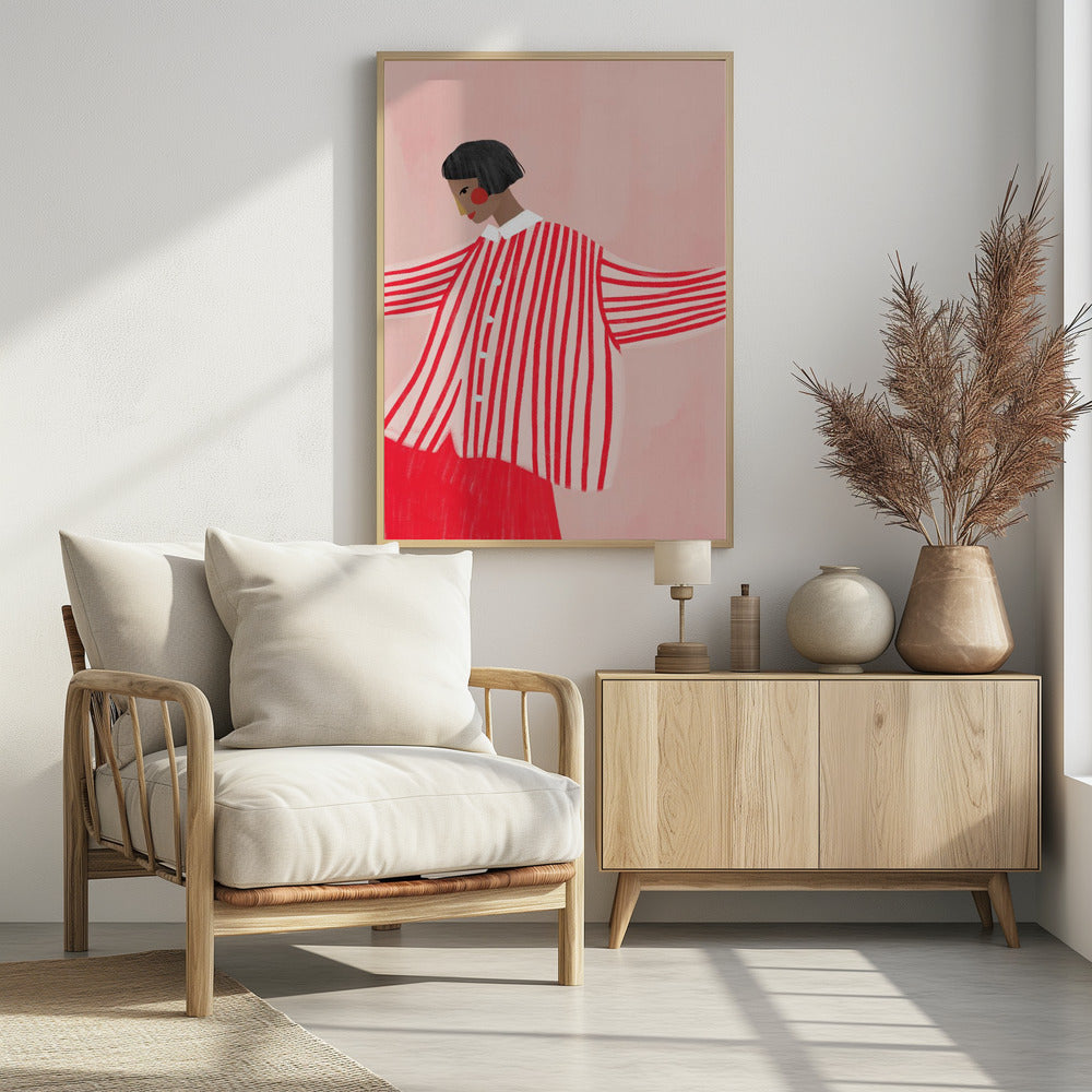The Woman With the Red Stripes