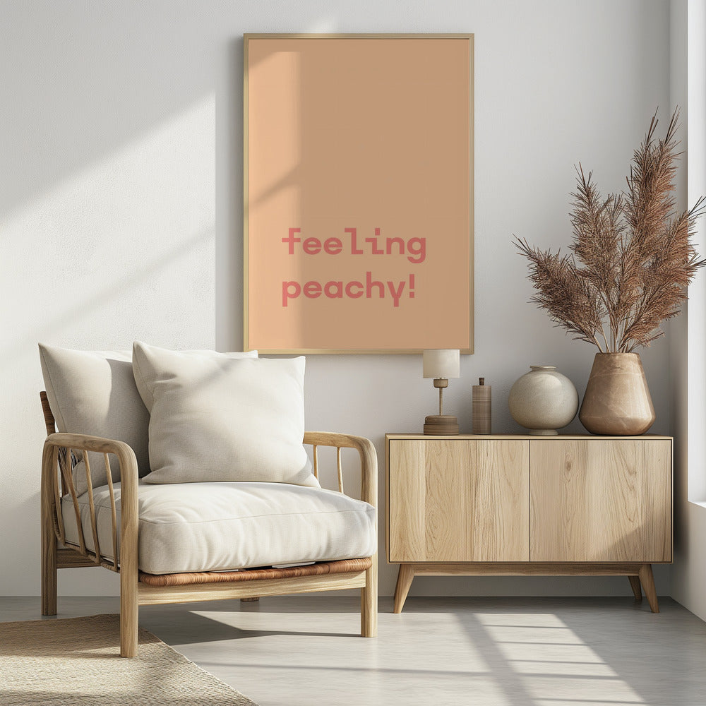 Feeling Peachy - Text Poster