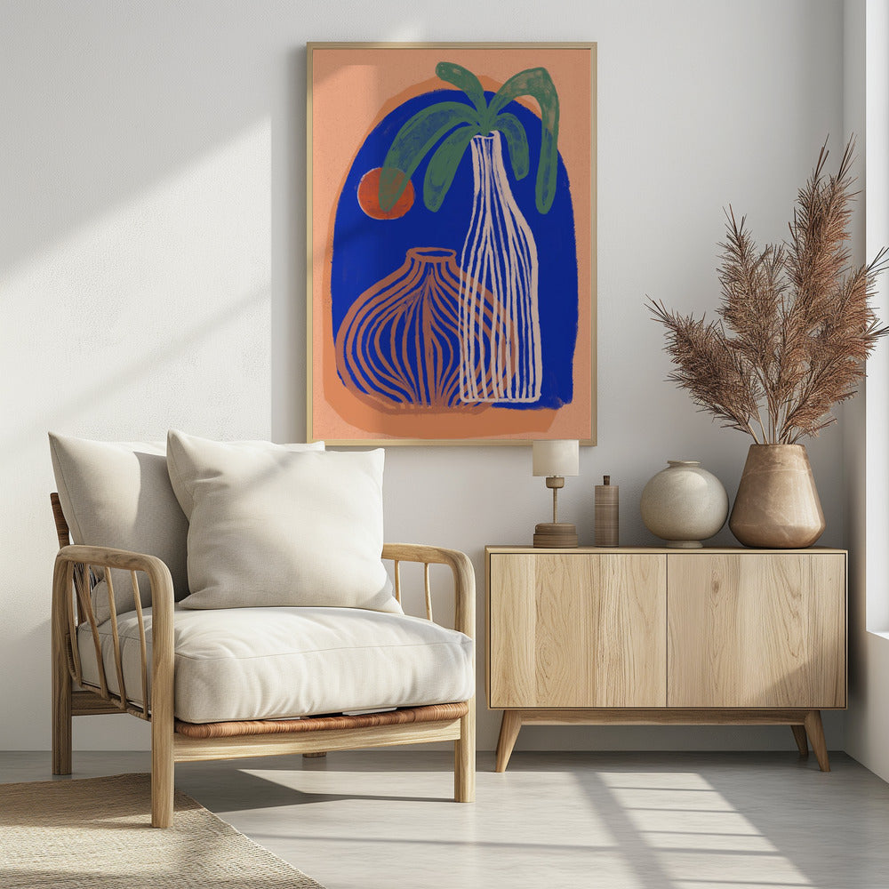 Blue Oasis Vases