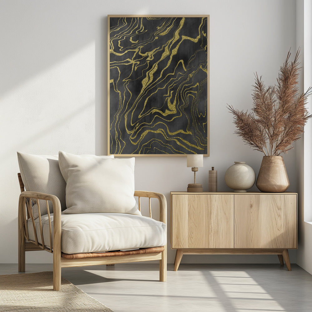 Art Prints of Golden Flows No. 9