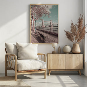 Art Prints of LONDON Thames Riverside & Tower Bridge | urban vintage style