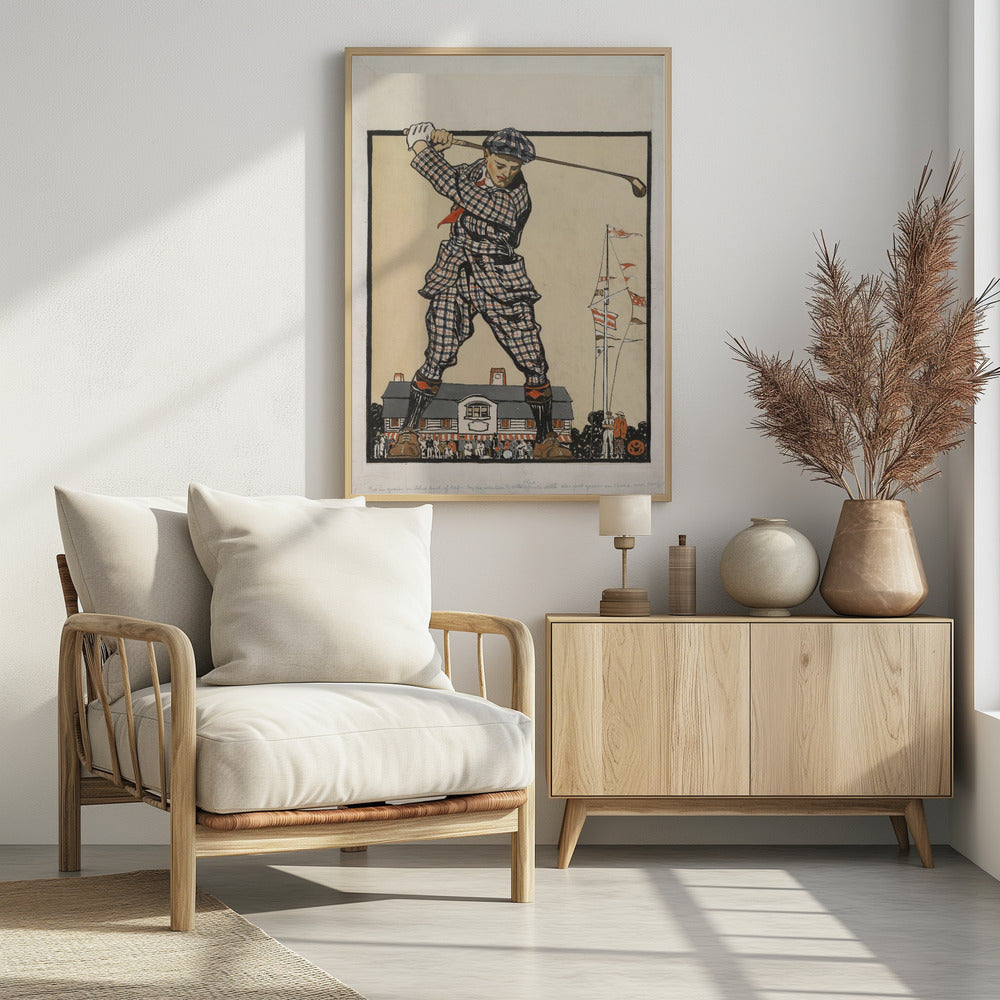 Man Swinging Golf Club (1915)