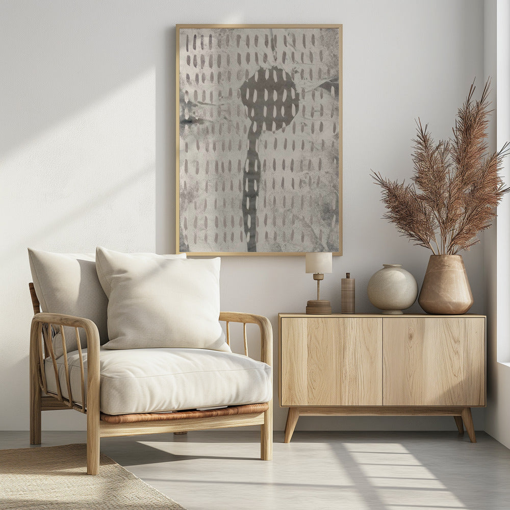 Contemporary Abstract In White and Grey