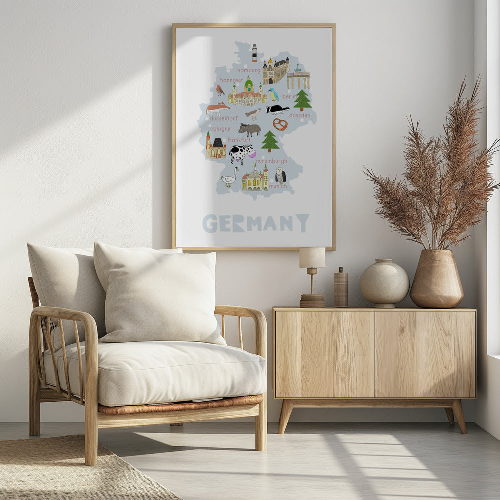 Illustrated Map of Germany by Carla Daly