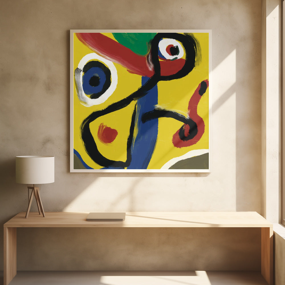 Art Prints of Abstract yellow oil painting