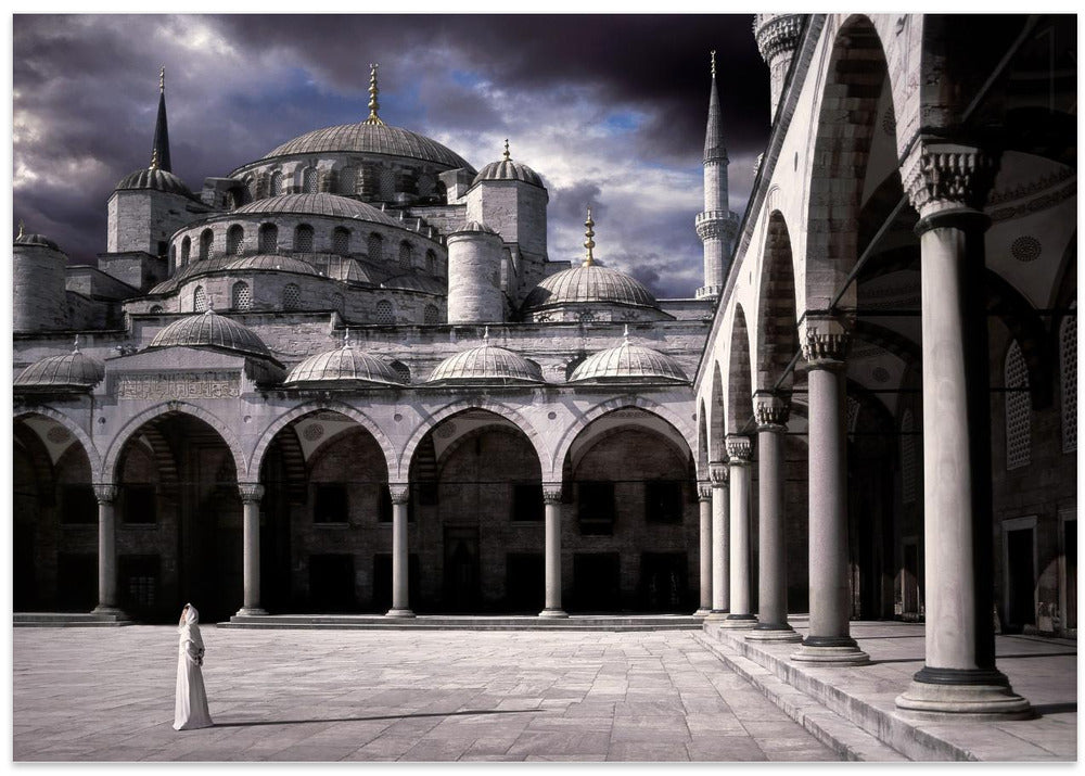 Lady and the mosque
