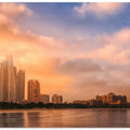 Art Prints of Etihad Towers & Emirates Palace, Abu Dhabi, UAE