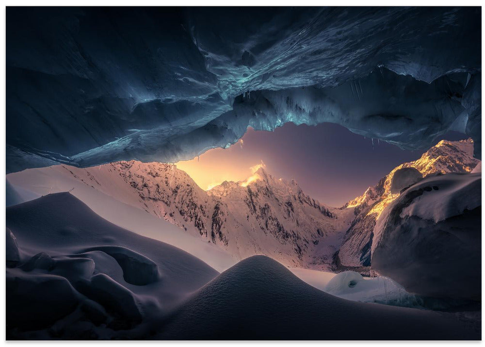 Blue ice cave