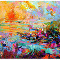 Sunset Over A Vivid Landscape