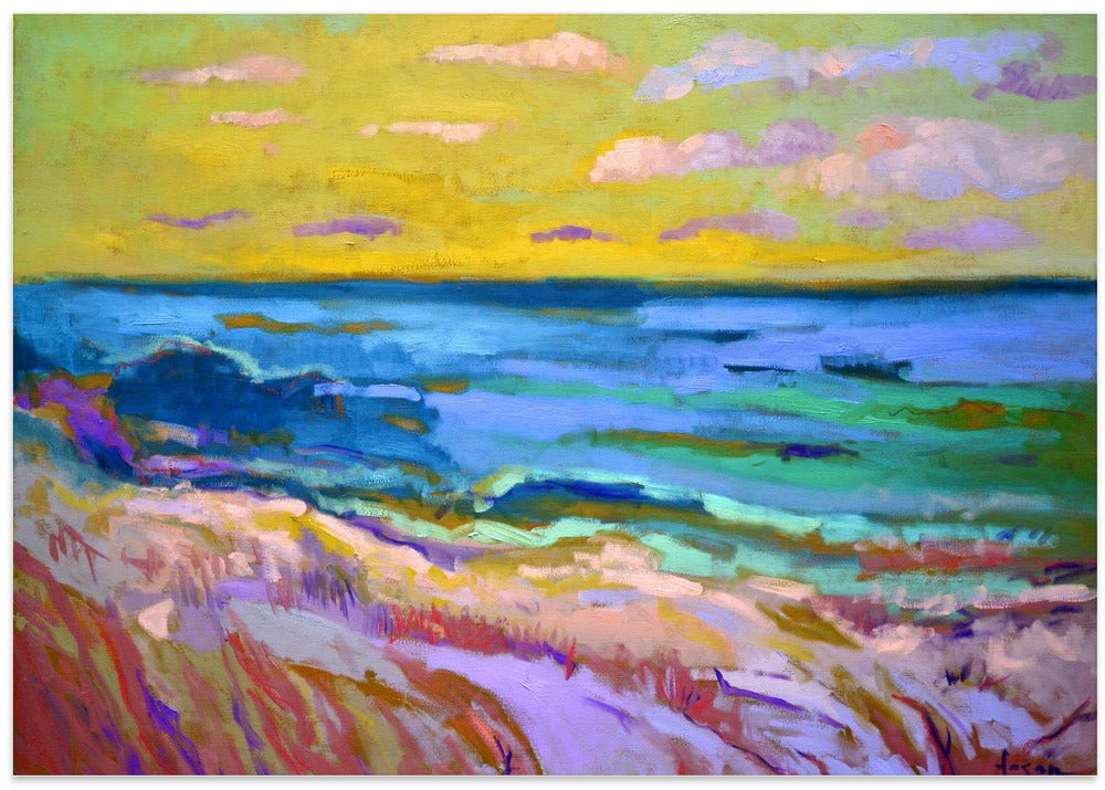 Coastal Landscape at Sunset