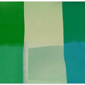 Minimalist Composition With Vibrant Green And Blue Hues