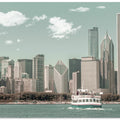 Art Prints of CHICAGO Skyline | urban vintage style