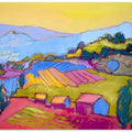 Pastel Hillside View