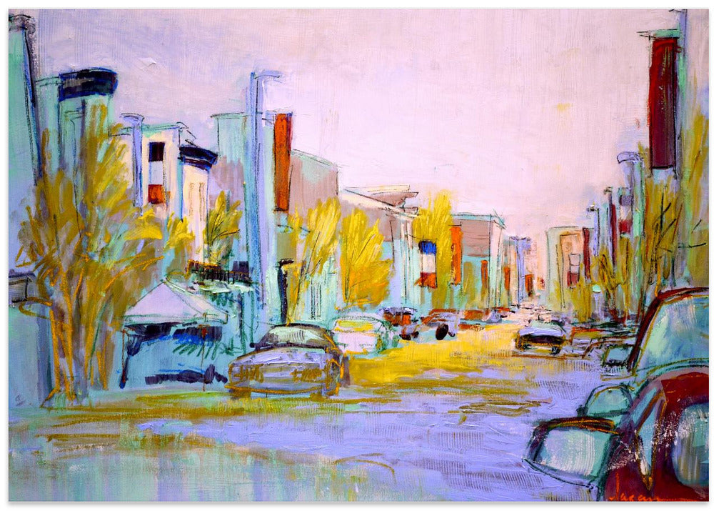 Sunlit Street Scene